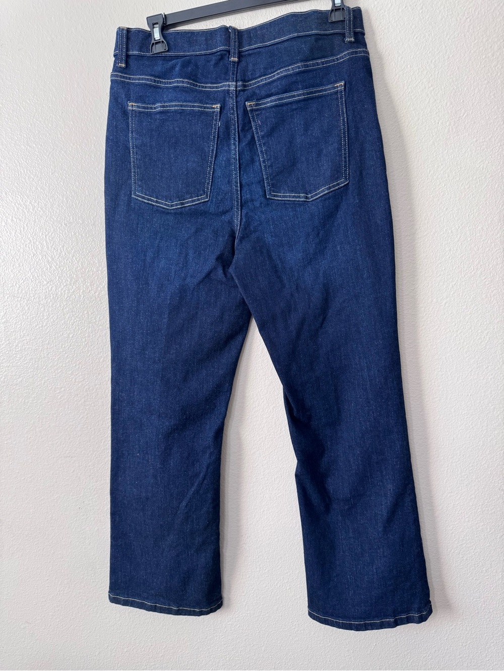 NWT SPANX Dark Indigo Wide Leg Crop Jeans Size XL 16 - Picture 5 of 5